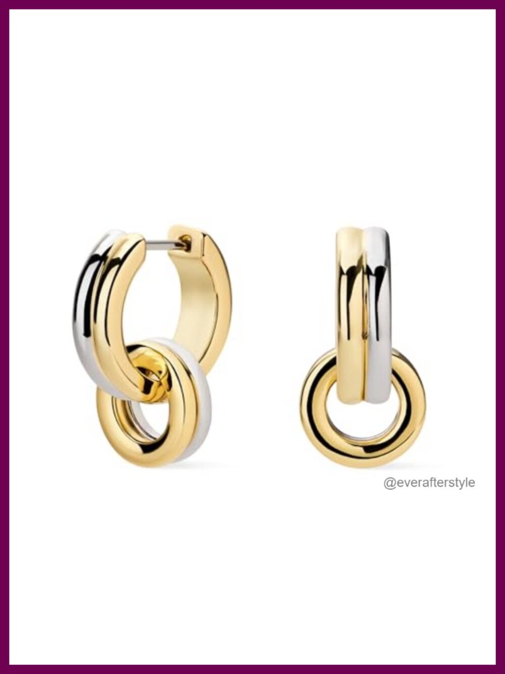 14K Gold Plated & Rhodium Plated Hypoallergenic Huggie Hoop Earrings